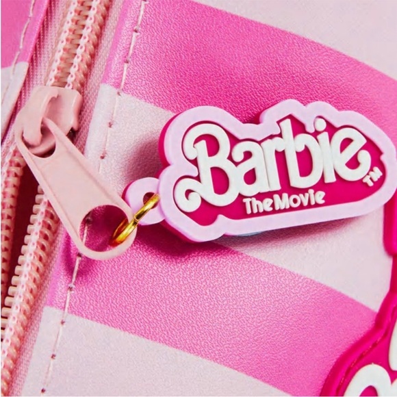 💕 Barbie The Movie Striped Cosmetic Case - Picture 2 of 2